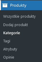 Produkty w WooCommerce - kategorie w menu