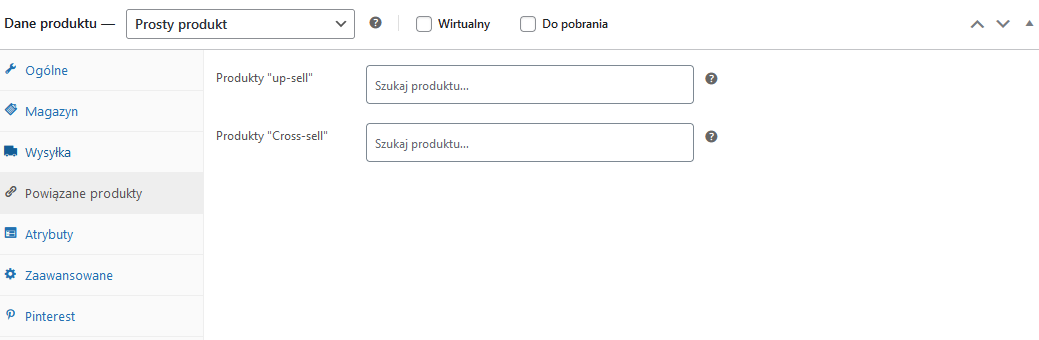 Produkty w WooCommerce - powiązane produkty