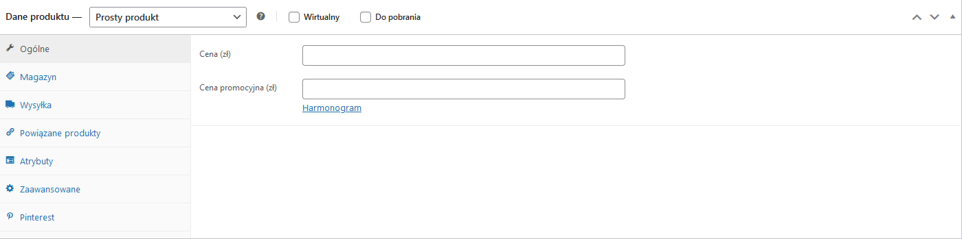 Produkty w WooCommerce - ustawienia główne
