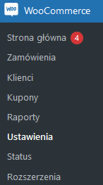 Wysyłka w WooCommerce - menu