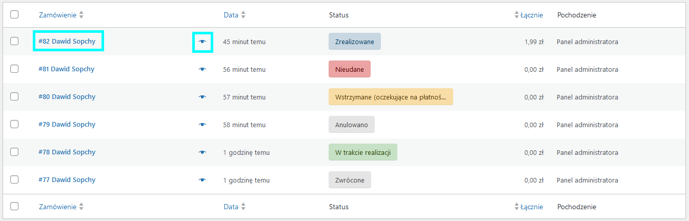 Obsługa zamówień w WooCommerce - podgląd i edycja