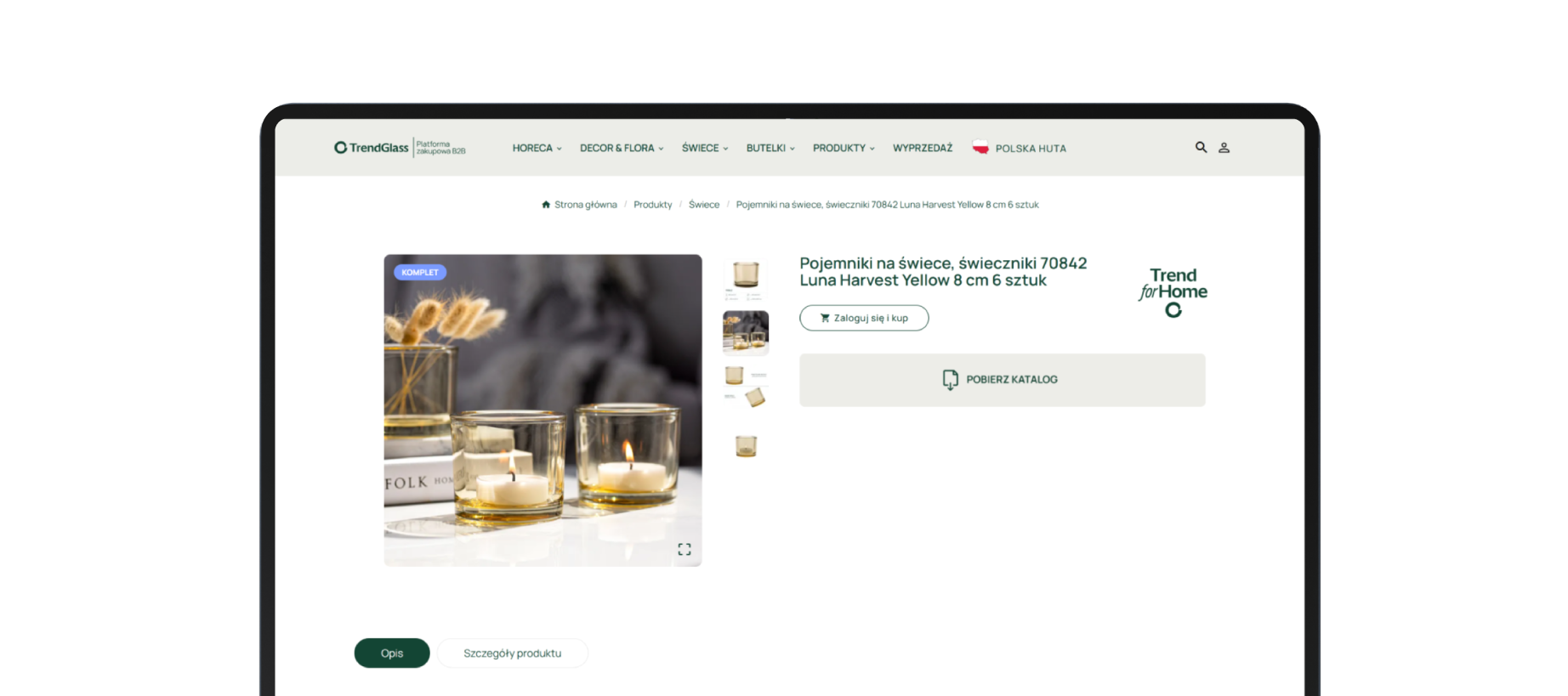 Baner rejestracji w platformie sprzedażowej B2B Trend Glass